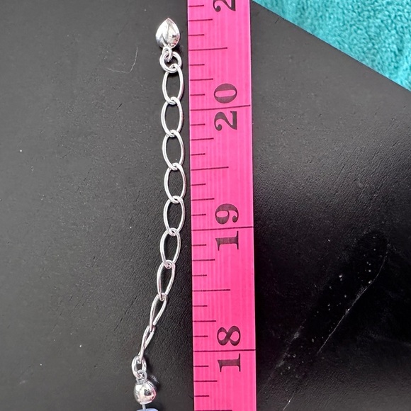 925 Silver 18" Phosphosiderite & Blue Lace Agate Beaded by Jay King - Picture 7 of 12